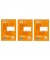 Notizblock 040741002, Lineatur 2 | liniert / Lineatur 2, A5, 90g, orange, 40 Blatt